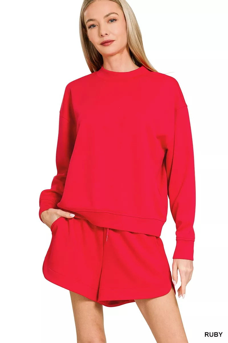 Scuba Long Sleeve Sweatshirt and Shorts Set