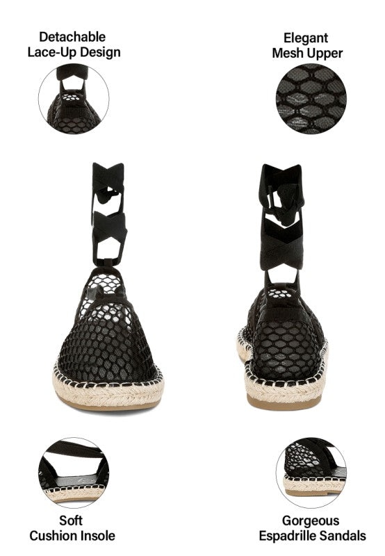 Sonara Mesh Flat Espadrille Sandals