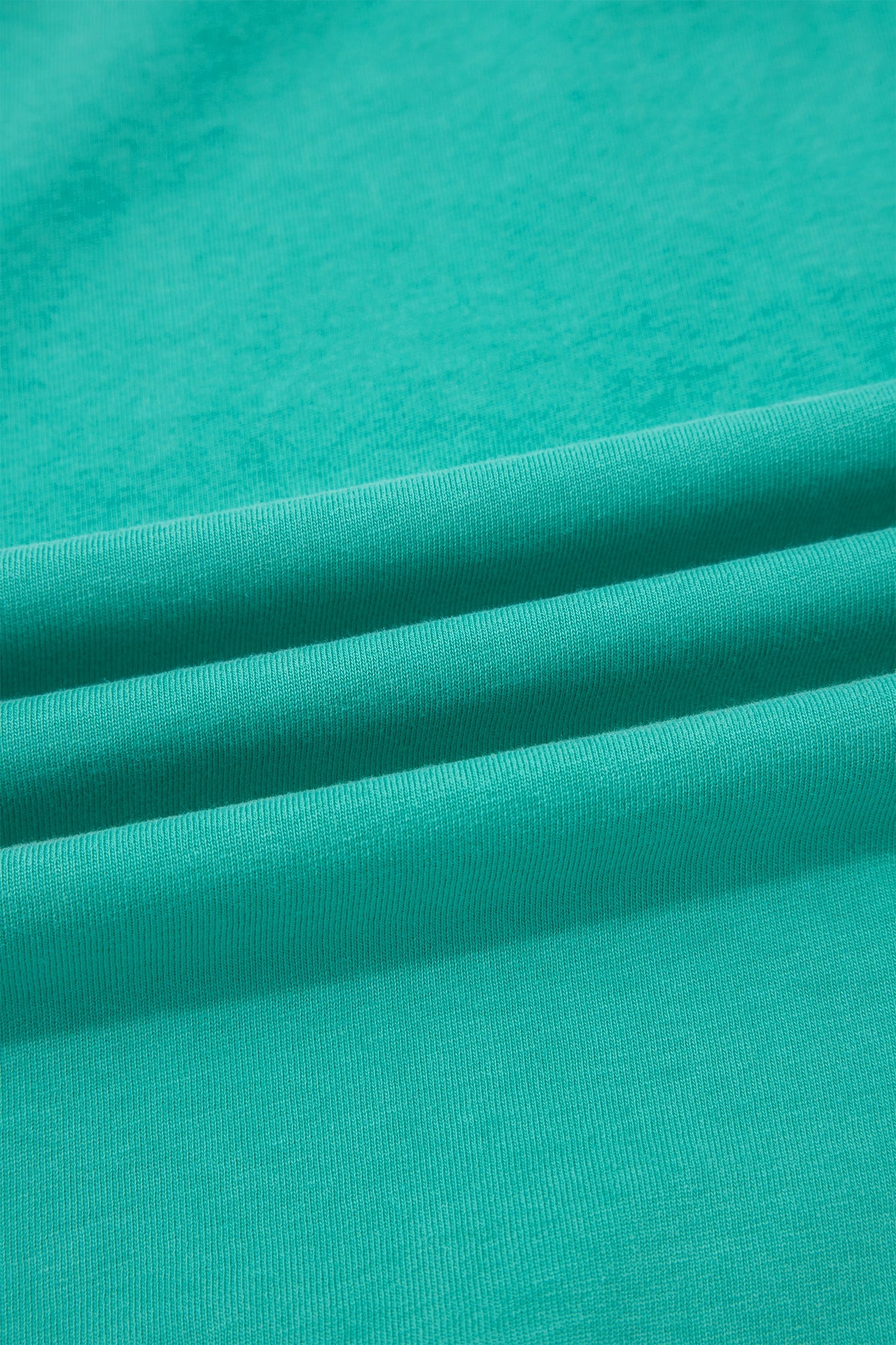 Sea Green Mineral Wash Drawstring Elastic Waist Raw Hem Loose Pants