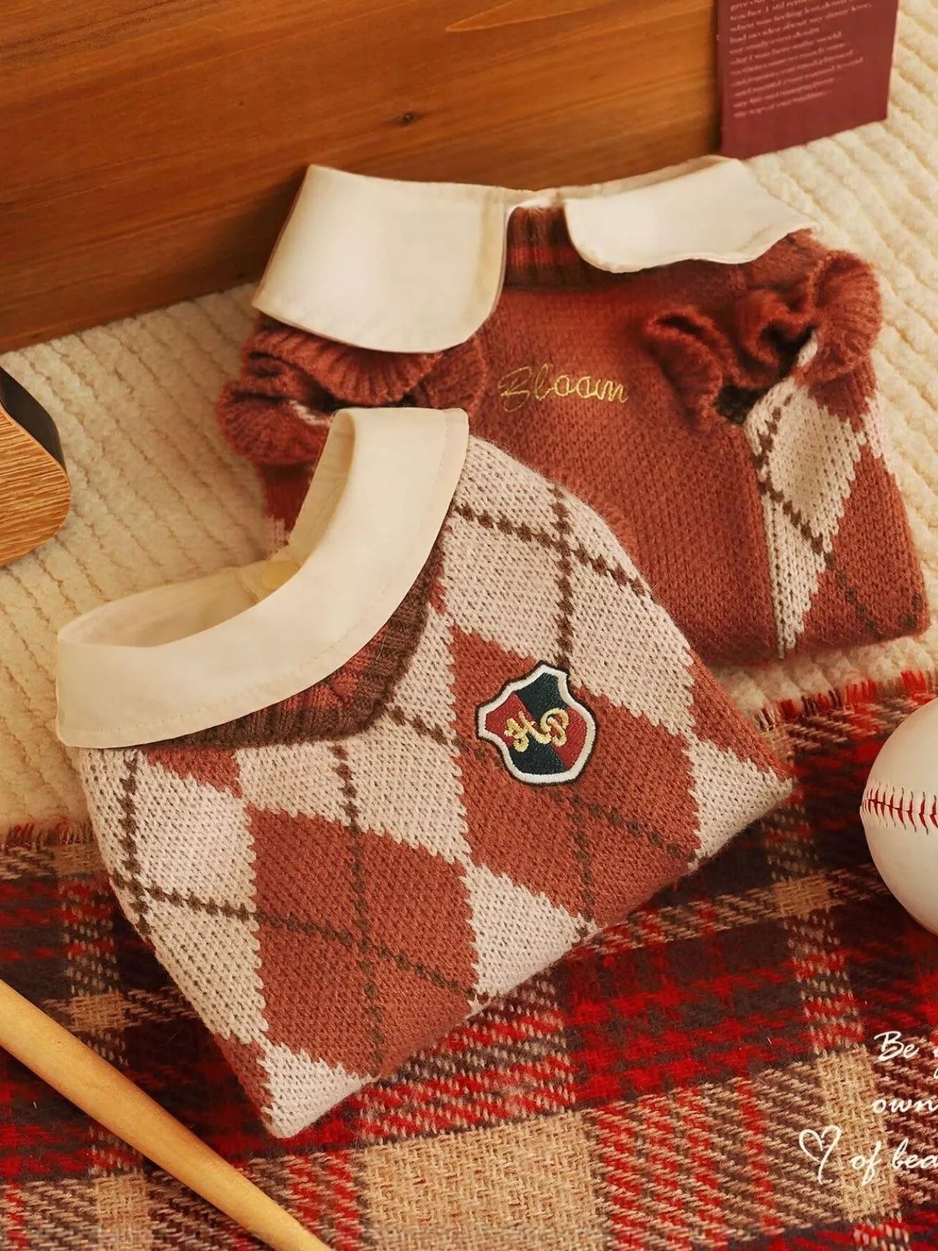 Argyle Pattern Pet Sweater - Loving It Shop