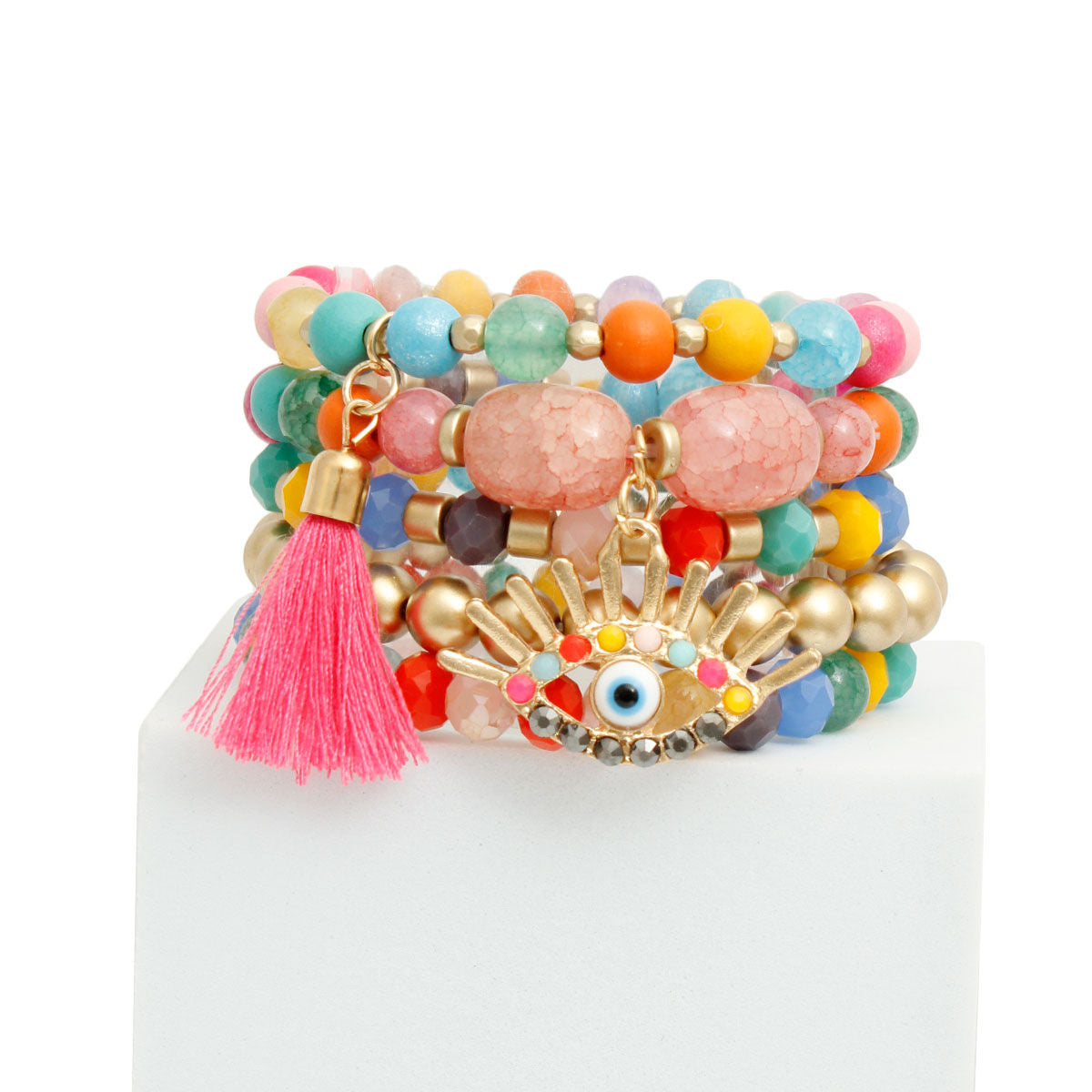 Evil Eye Bracelets Matte Gold Stylish Trendy Jewelry Accessories