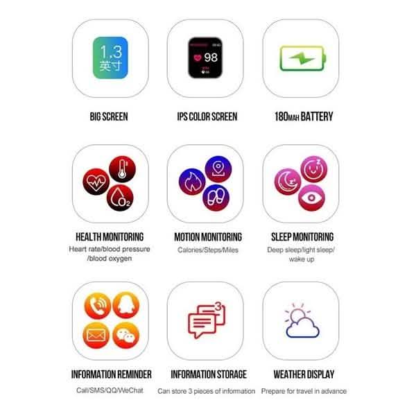 IP67 Waterproof Bluetooth Sport Smart Watch