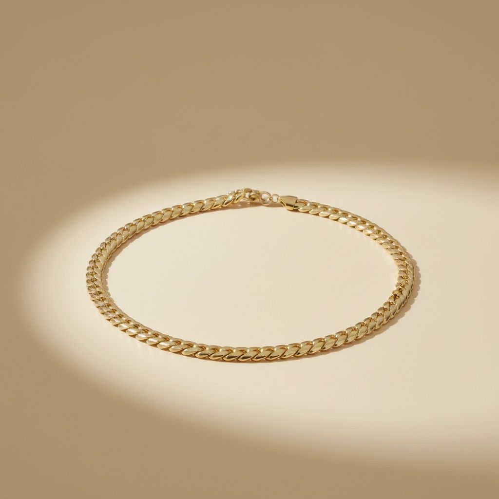 Men’s 18K Gold 10mm Stainless Steel Curb Chain Necklace 20in Stylish Fashion Jewelry