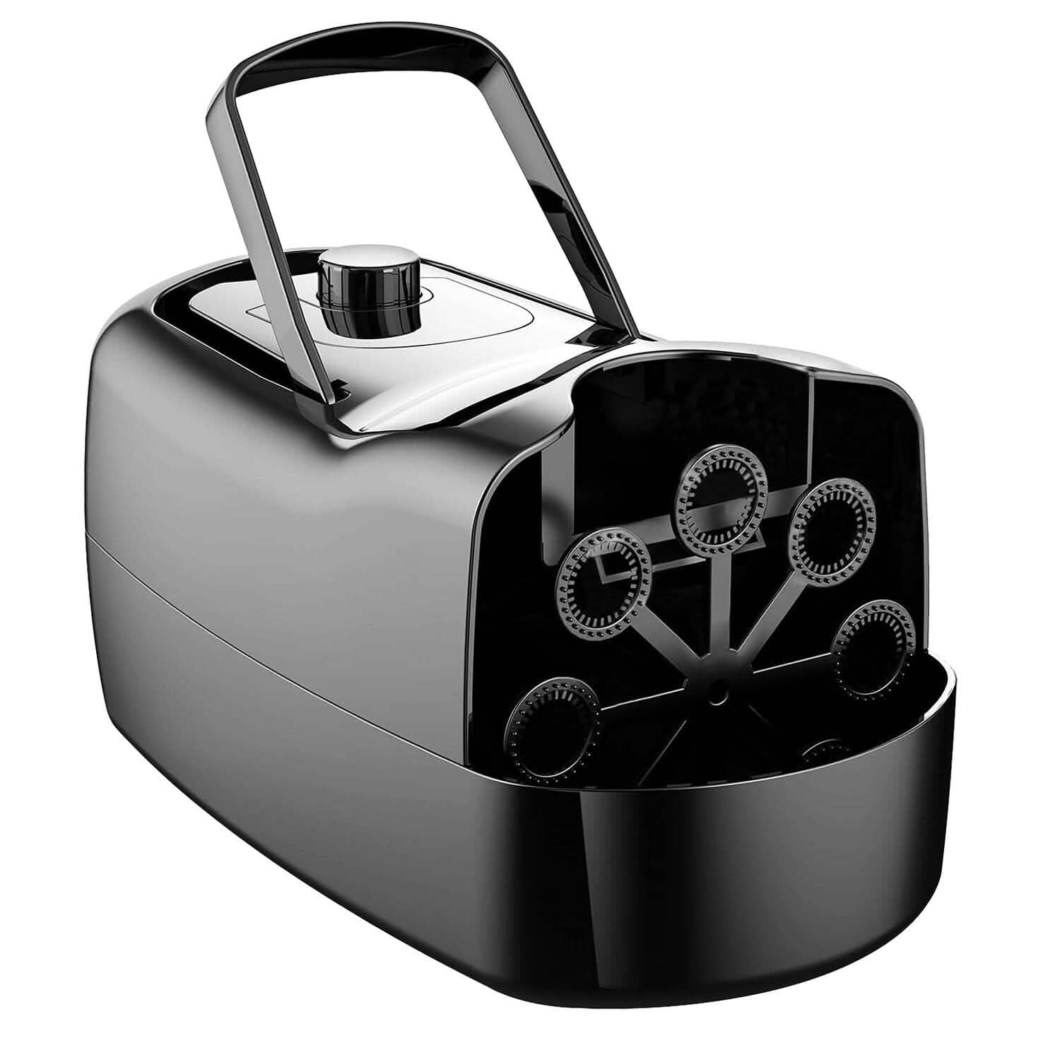 Portable Bubble Blowing Machine with 2 Speeds Handle 3000-4000 Bubbles Per Minute Plug-In Battery Powered