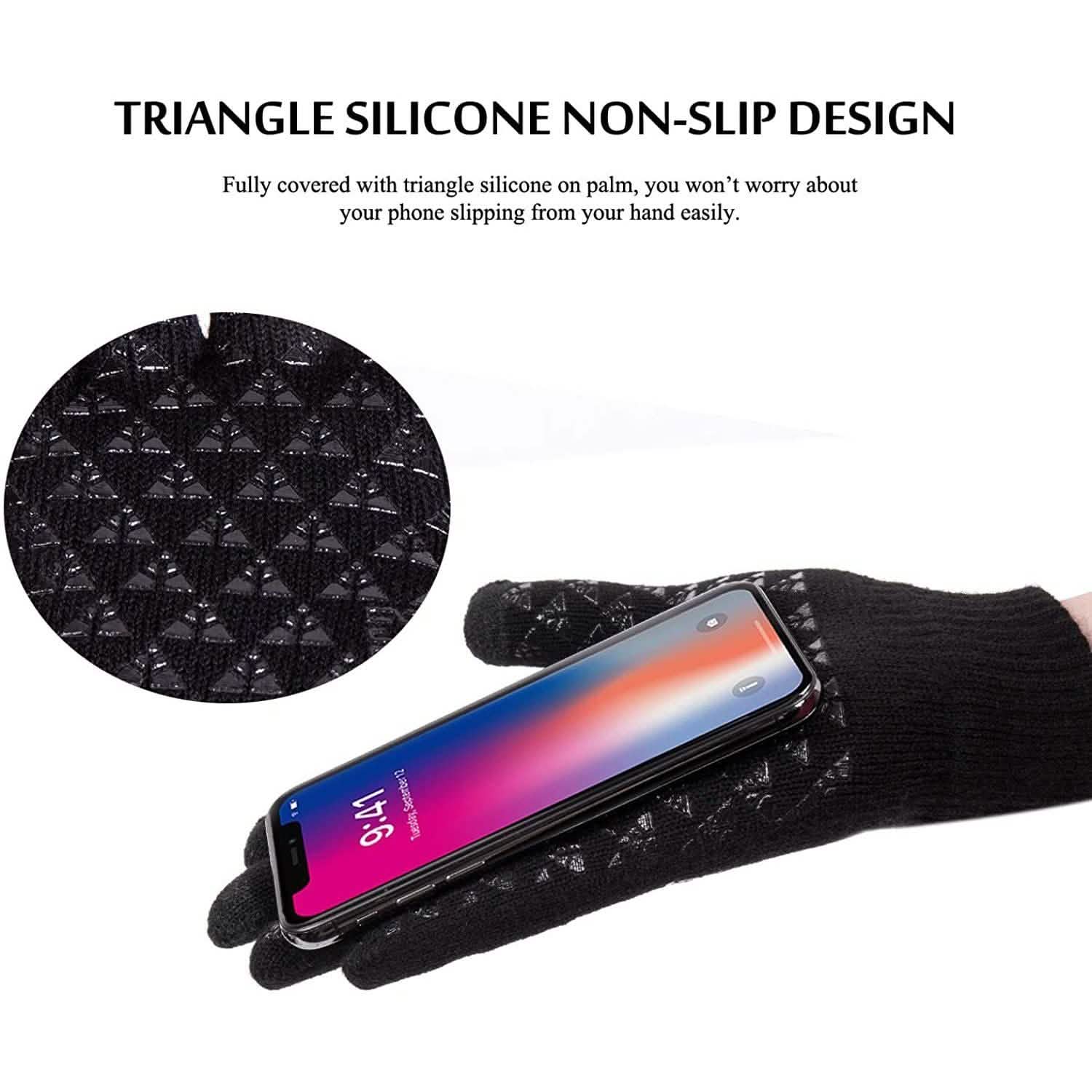 Unisex Knit 360° Whole Palm Touchscreen Antislip Gloves