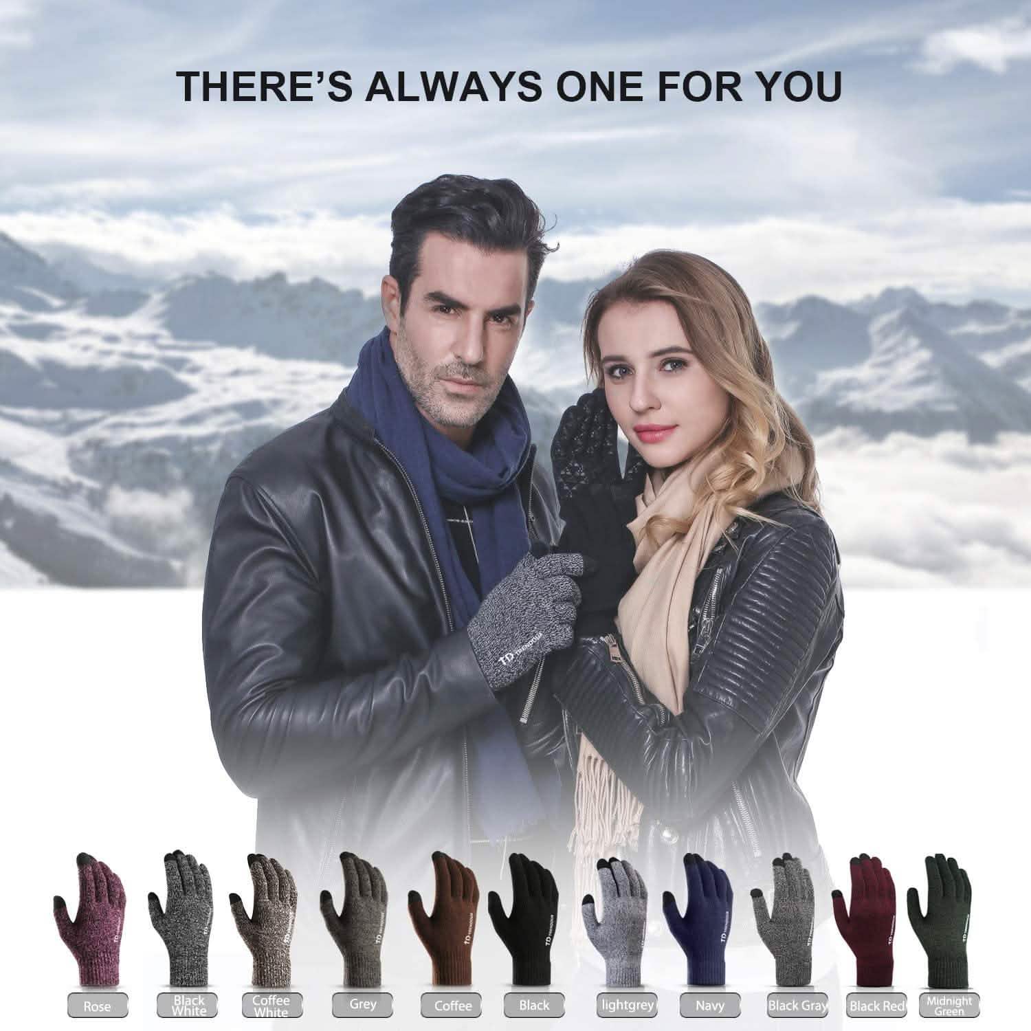 Unisex Knit 360° Whole Palm Touchscreen Antislip Gloves