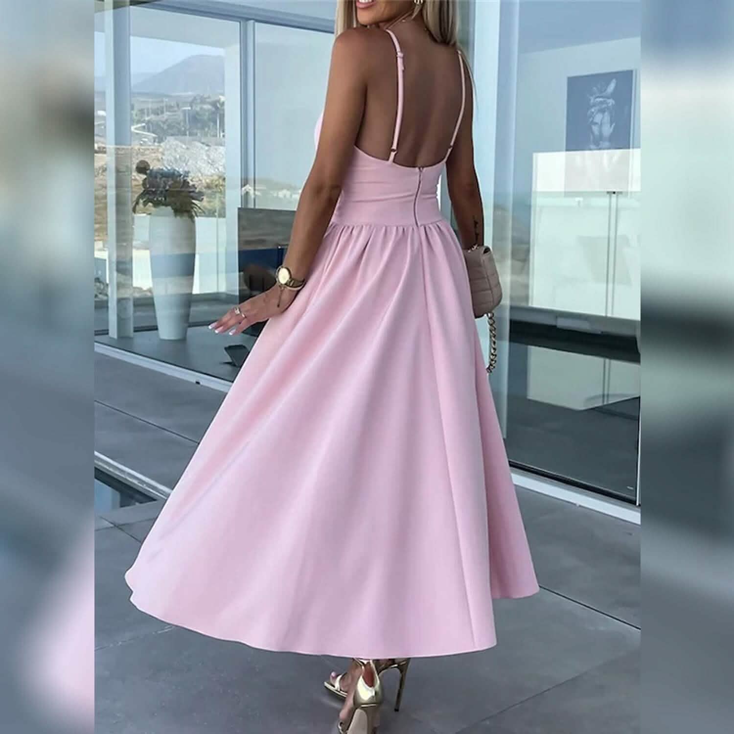 Women‘s Split Cut Out Midi Dress