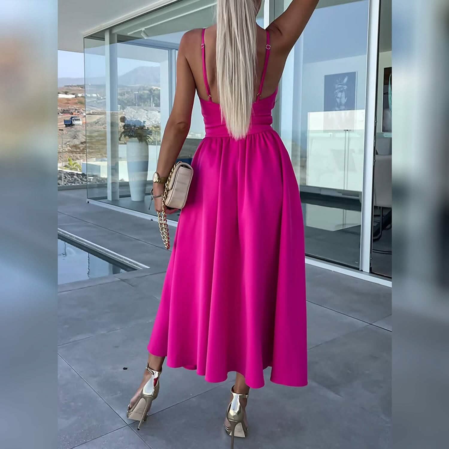 Women‘s Split Cut Out Midi Dress
