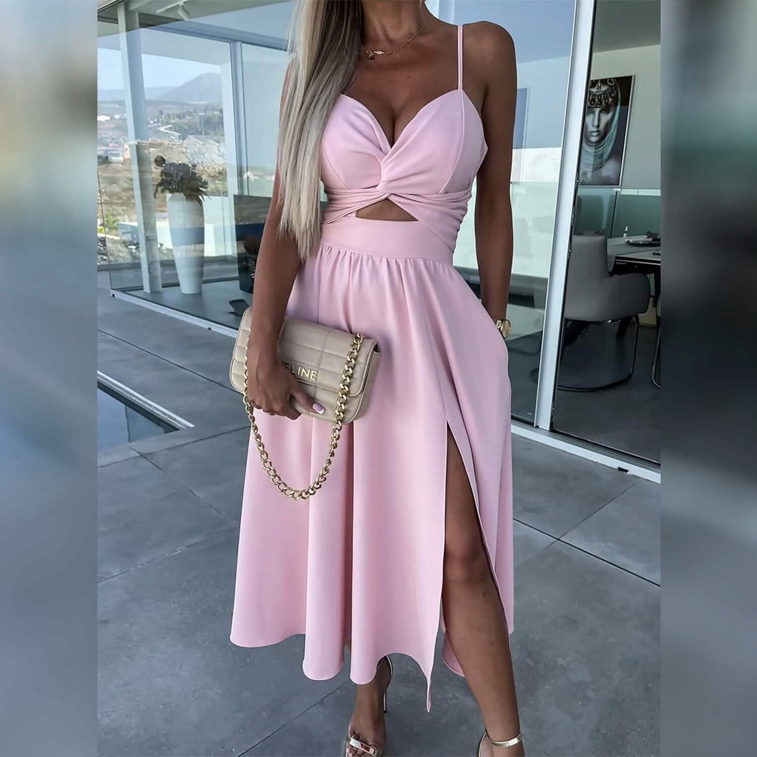 Women‘s Split Cut Out Midi Dress