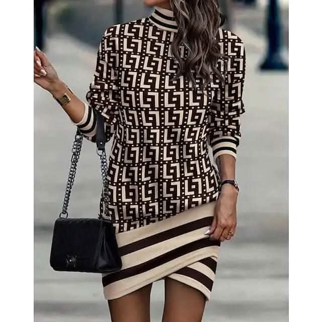 Women‘s Turtleneck Sweatshirt Dress