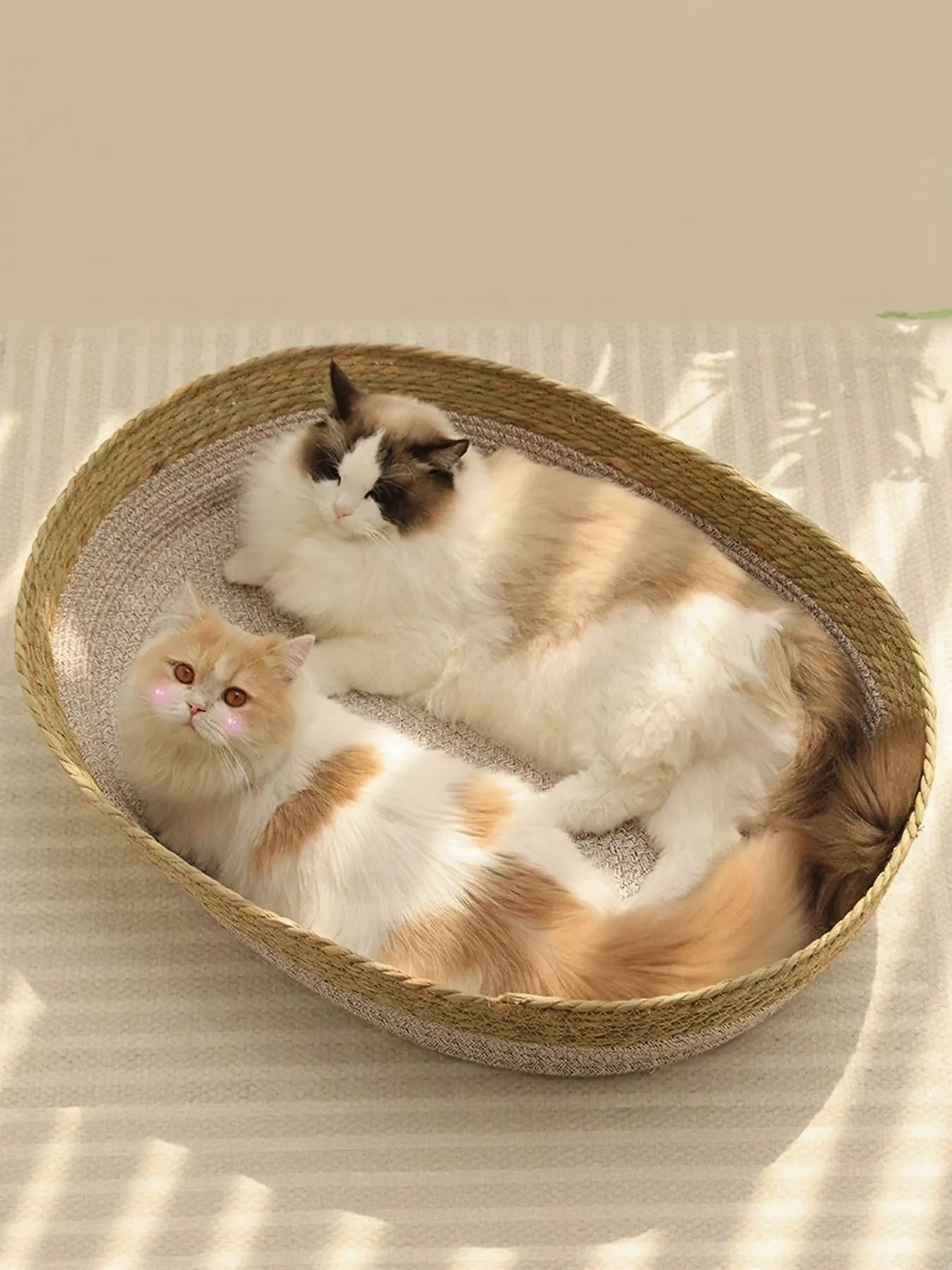 Woven Rattan Scratch - Resistant Cat Nest - Loving It Shop