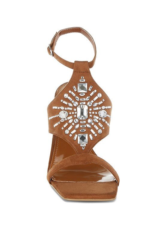 Warda Jeweled Shiny Stiletto Heels - Loving It Shop