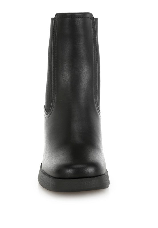 Scuala Faux Leather Chelsea Boots