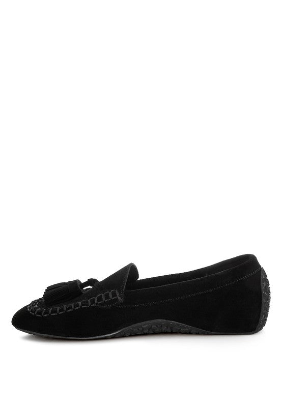 Kipstar Real Suede Leather Tassel Loafers - Loving It Shop