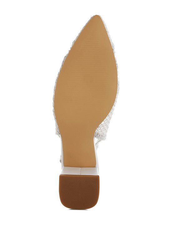 Tolina Woven Design Slingback Sandals - Loving It Shop