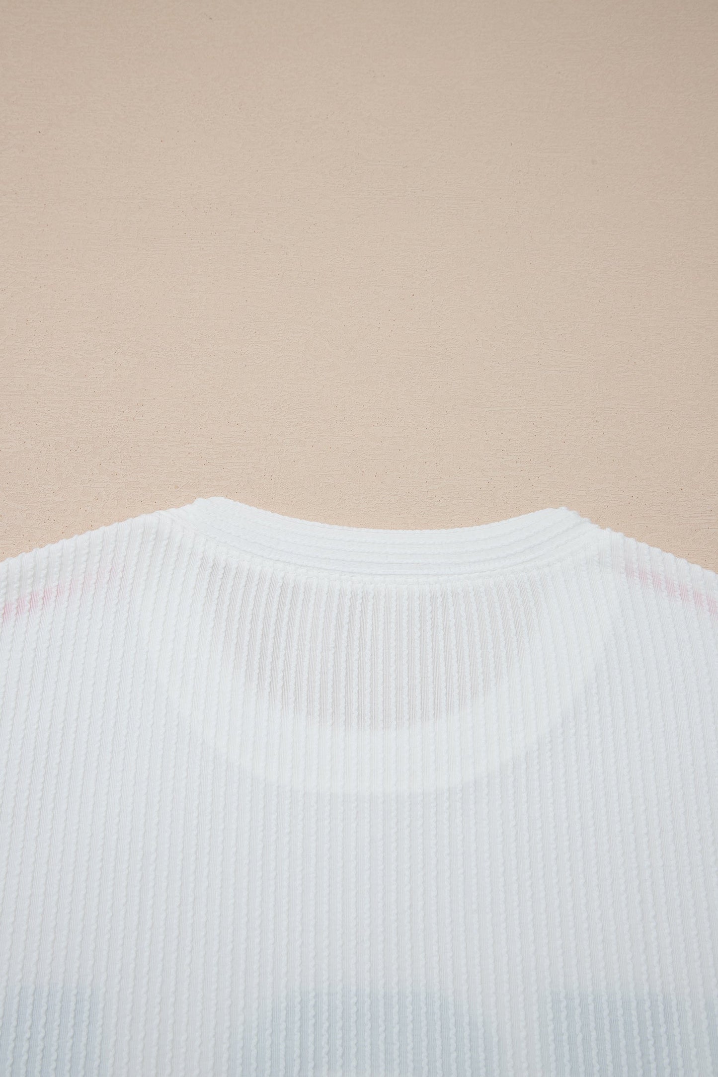 White USA Graphic Half Sleeve Loose Ribbed Top