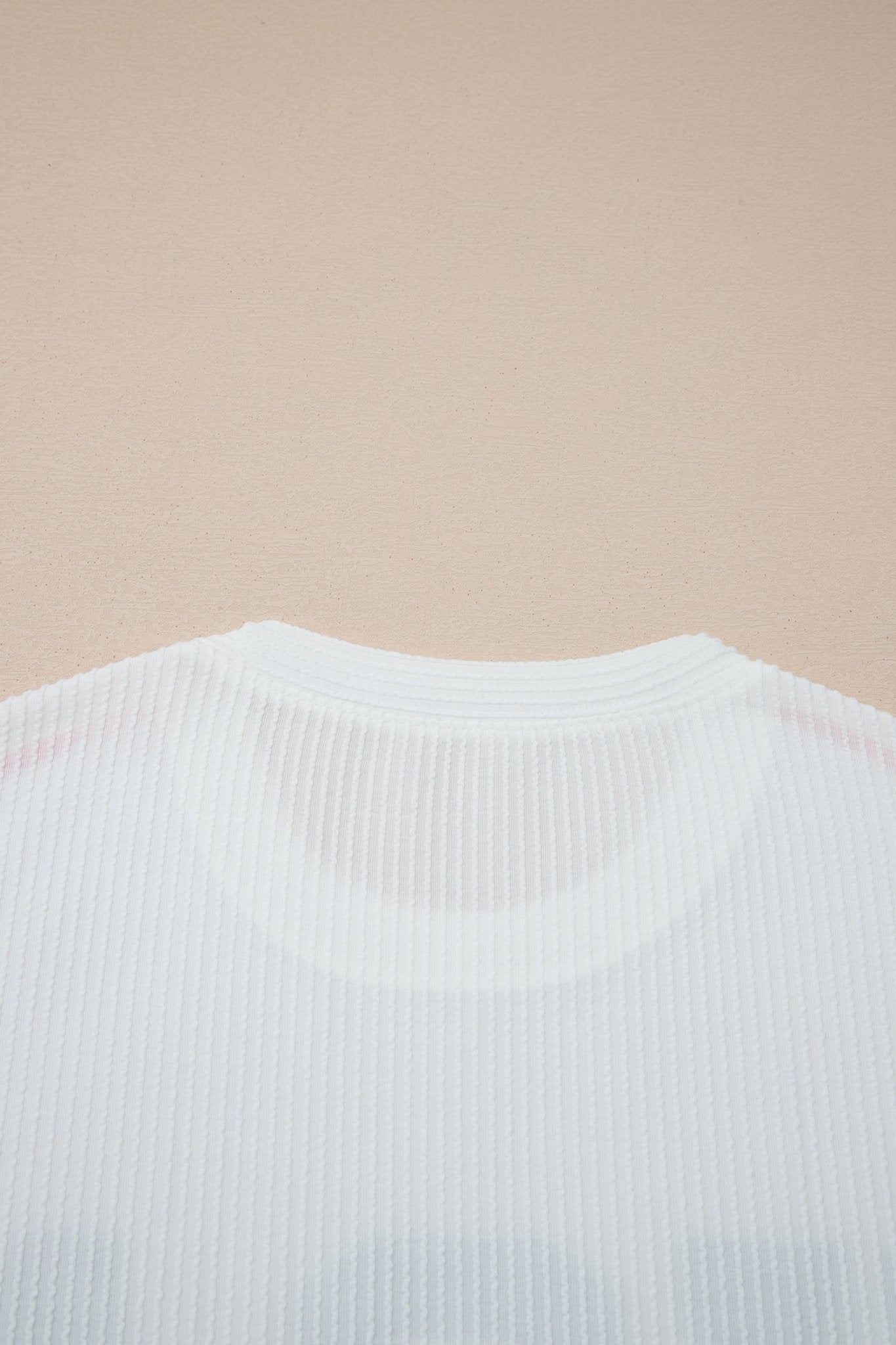 White USA Graphic Half Sleeve Loose Ribbed Top - Loving It Shop