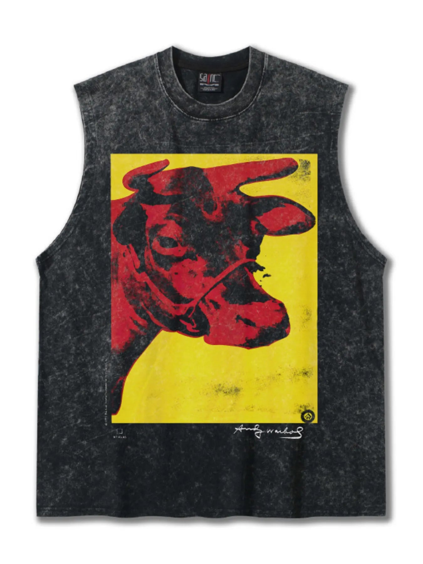 Men's Cow Graphic Round Neck Tank