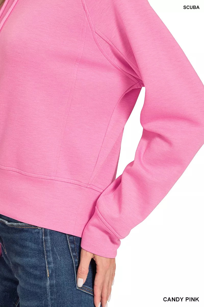 Drawstring Scuba Hoodie
