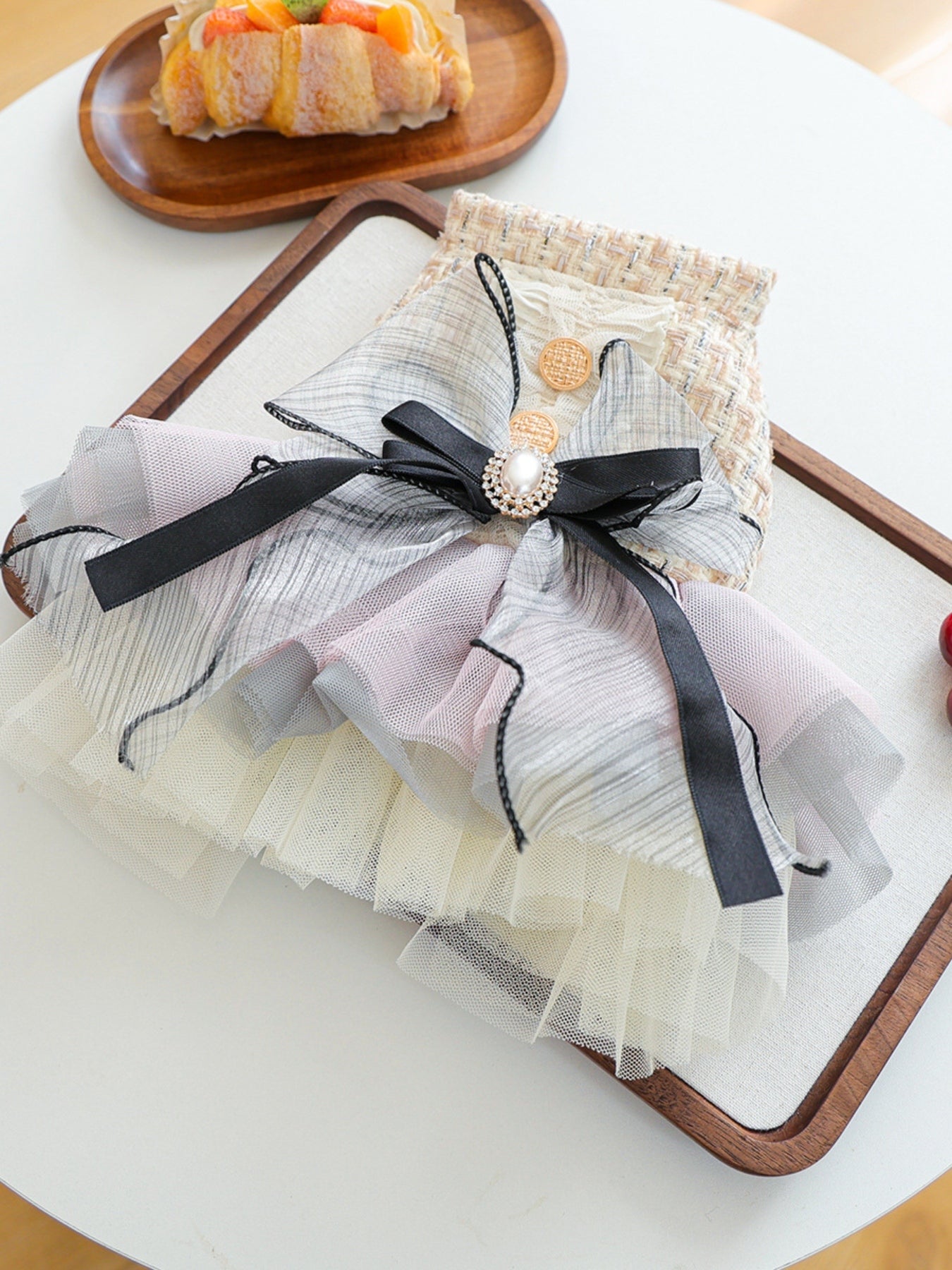Tweed Pet Dress with Ruffle - Loving It Shop