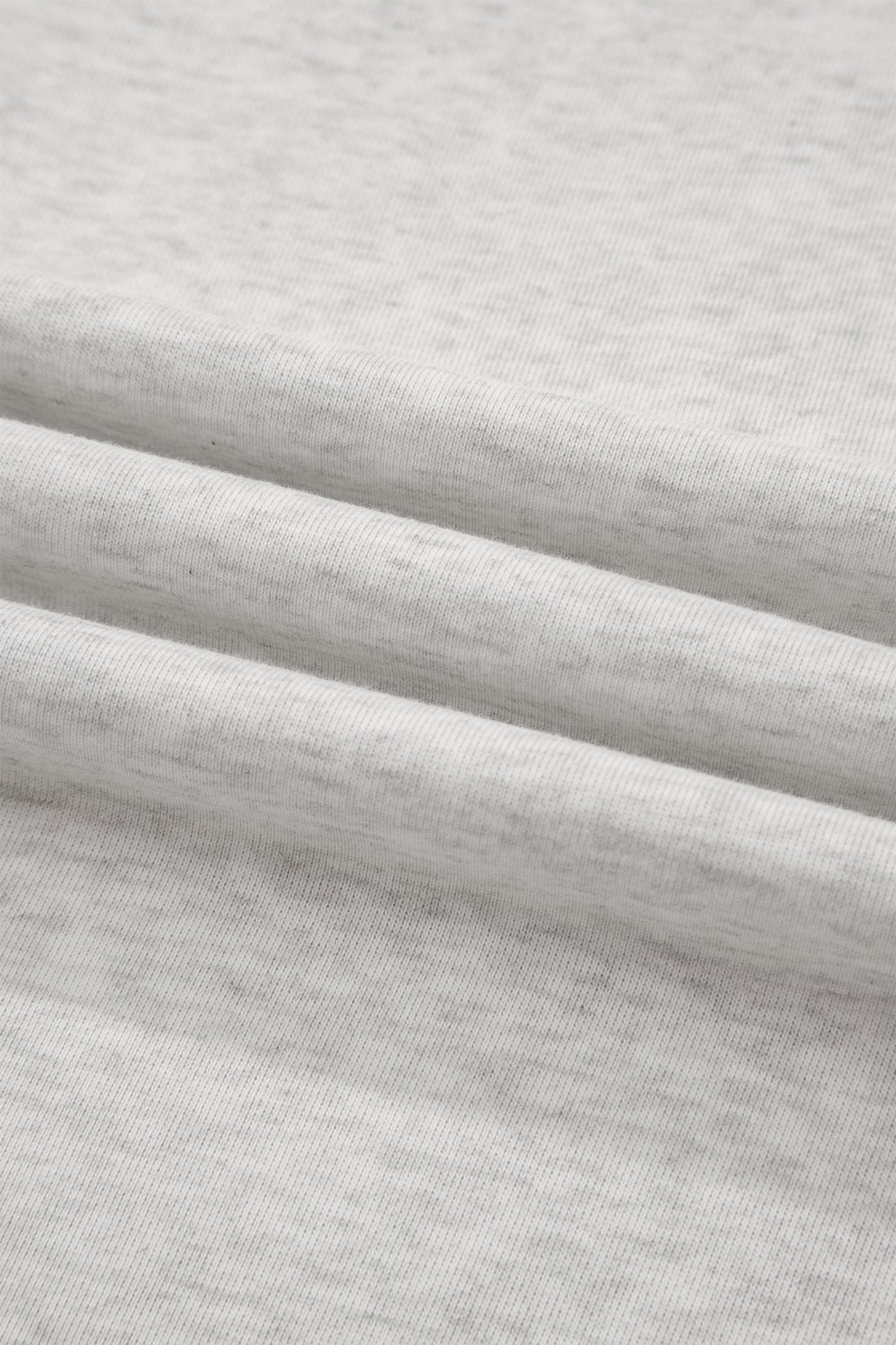 Light Grey Exposed Seam Detail Mock Neck Tee