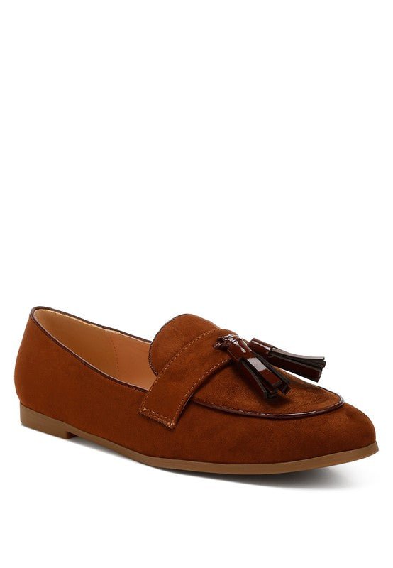 Folklore Micro Suede Tassel Loafers - Loving It Shop