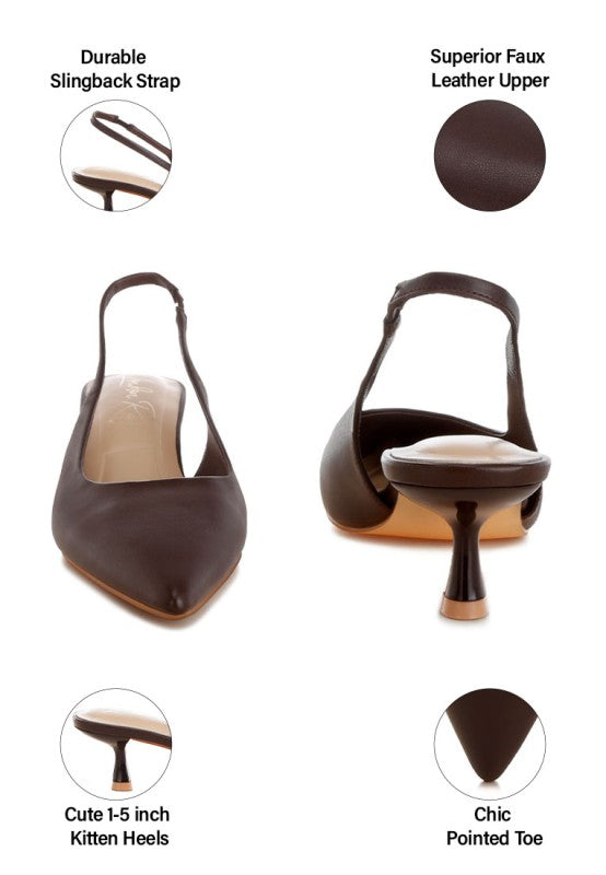 Shala Kitten Heel Slingbacks