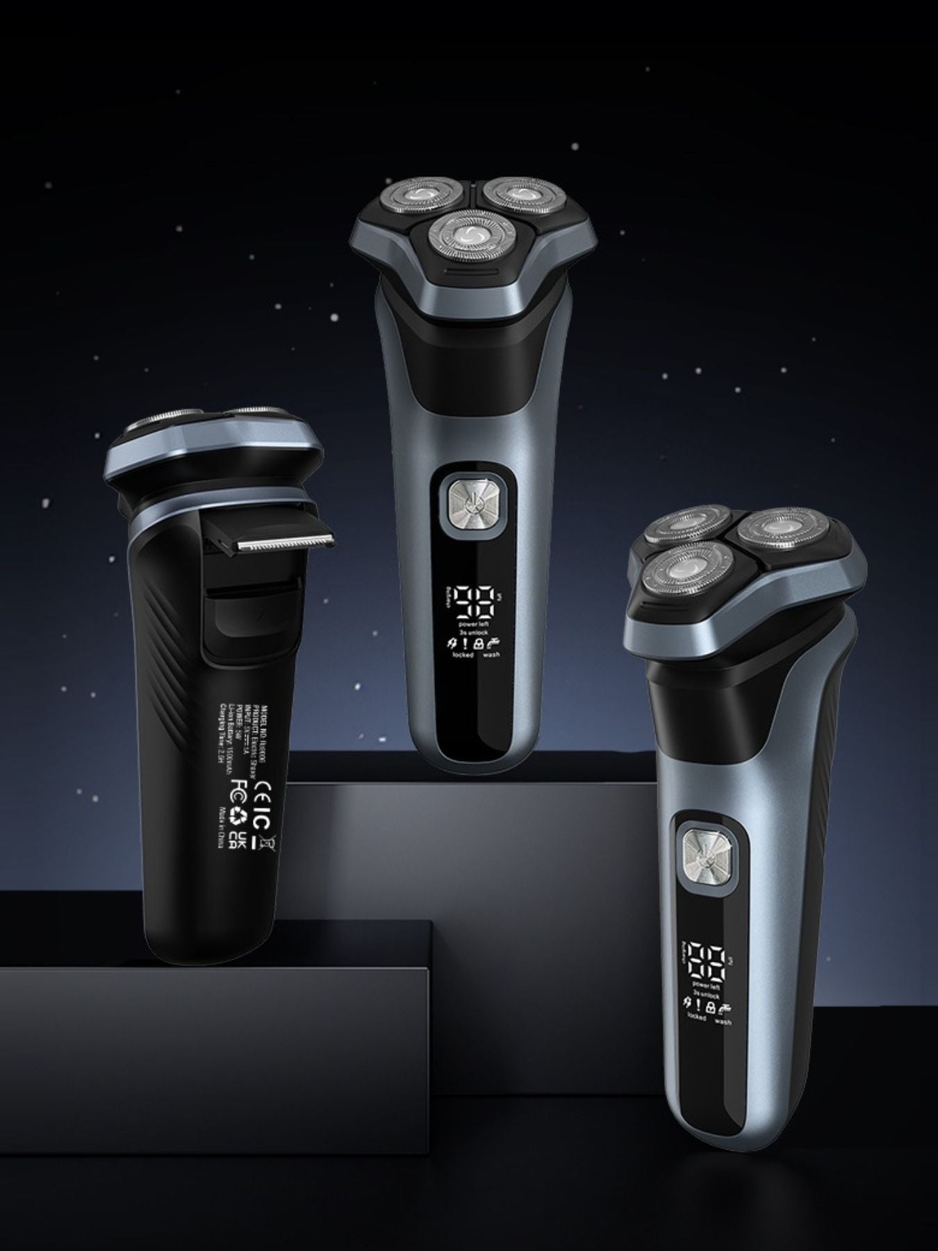 Rechargeable Rotary Electric Shaver with LED Display - Loving It Shop