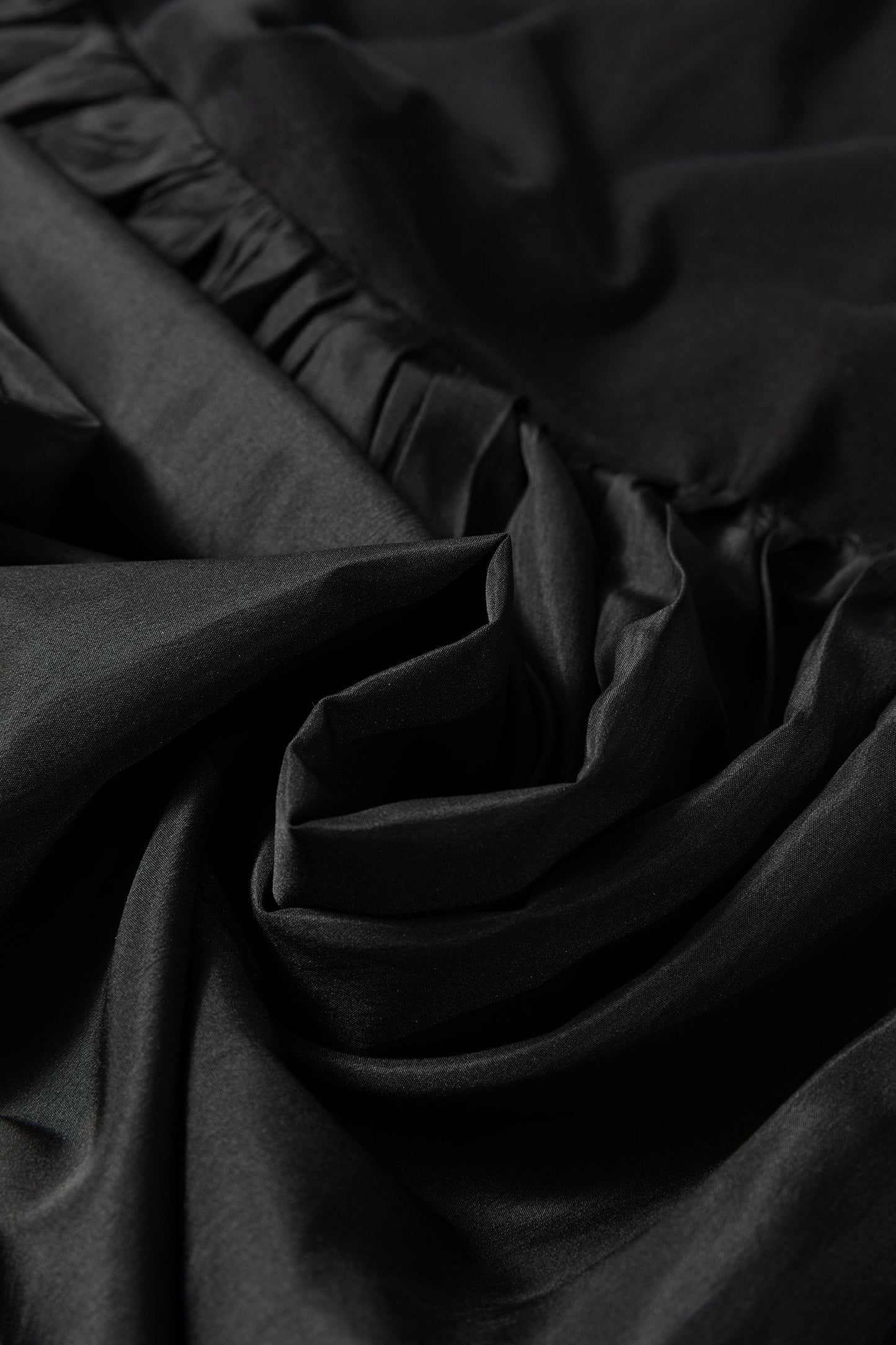 Black Short Sleeve Knit Top Patchwork Pleated Long Dress