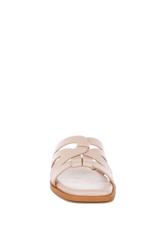 Sebal Strappy Faux Leather Slip Ons