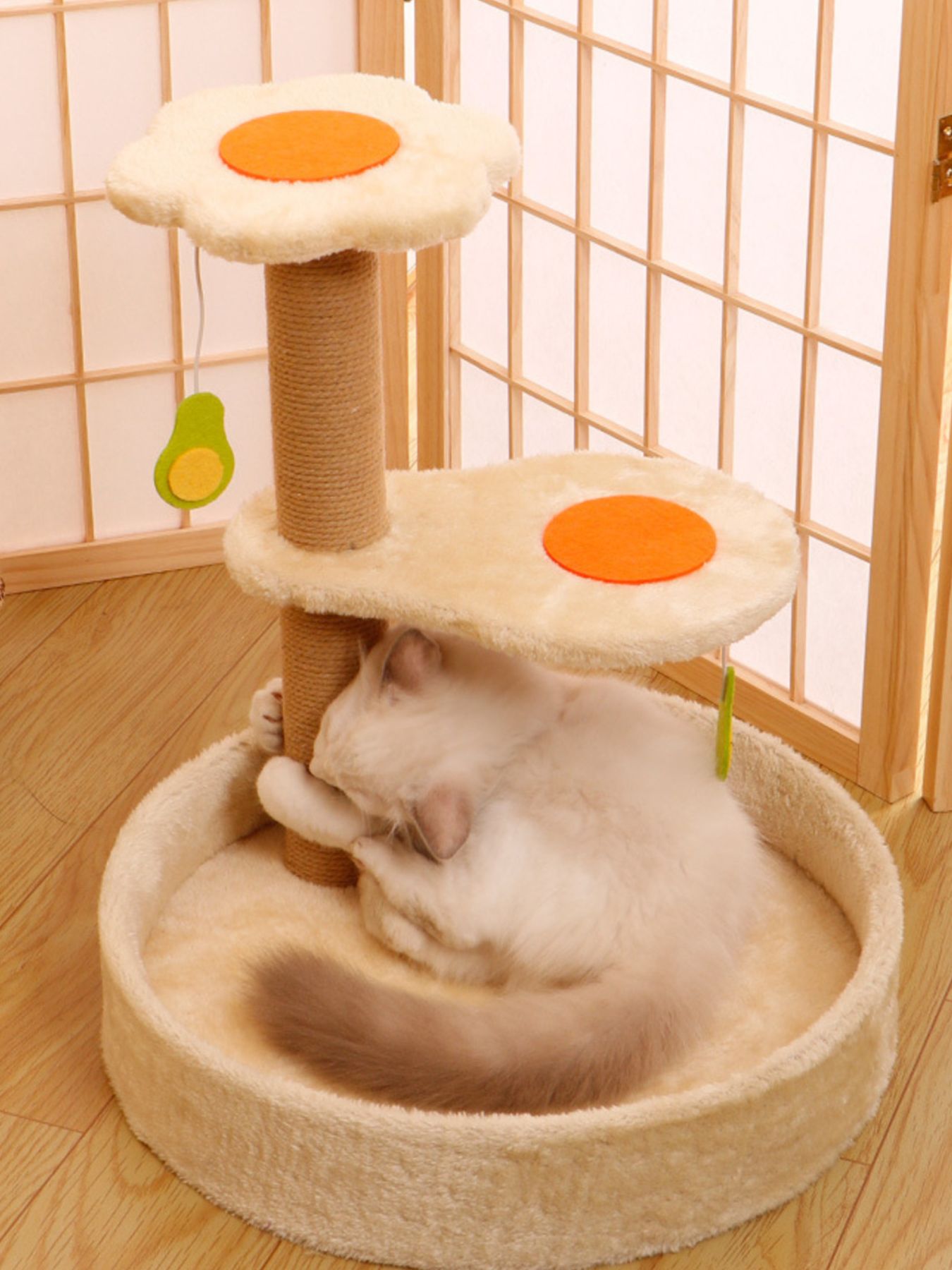 Cat Scratching Post with Cat Bed and Toy - Loving It Shop