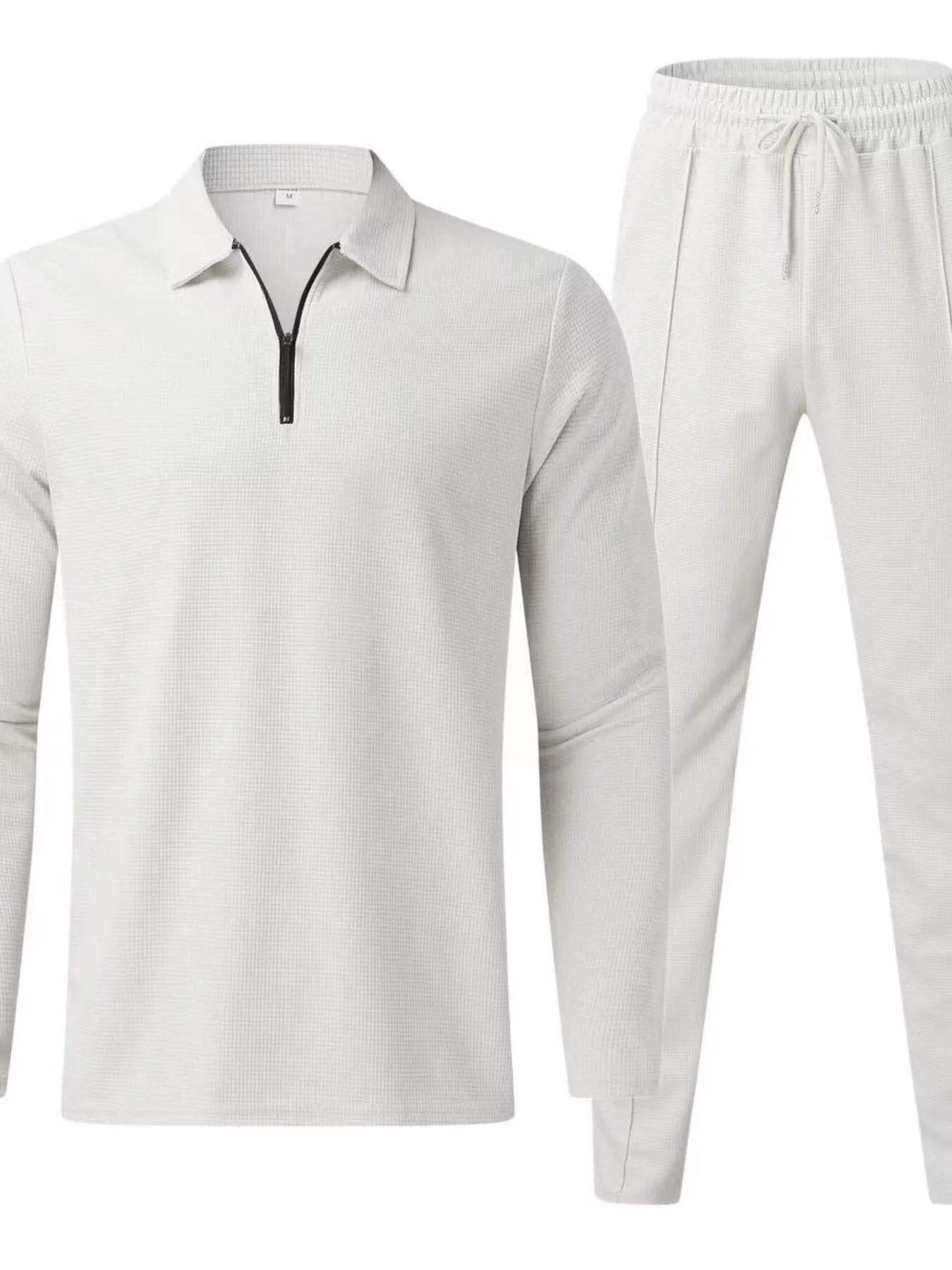 Men's Full Size Long Sleeve Top and Pants Set Plus Size
