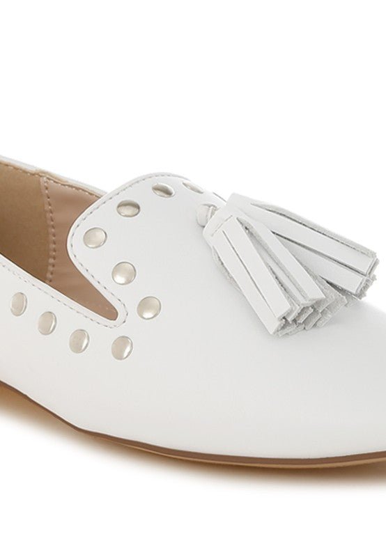 Philoha Studs & Tassels Detail Flat Loafers - Loving It Shop