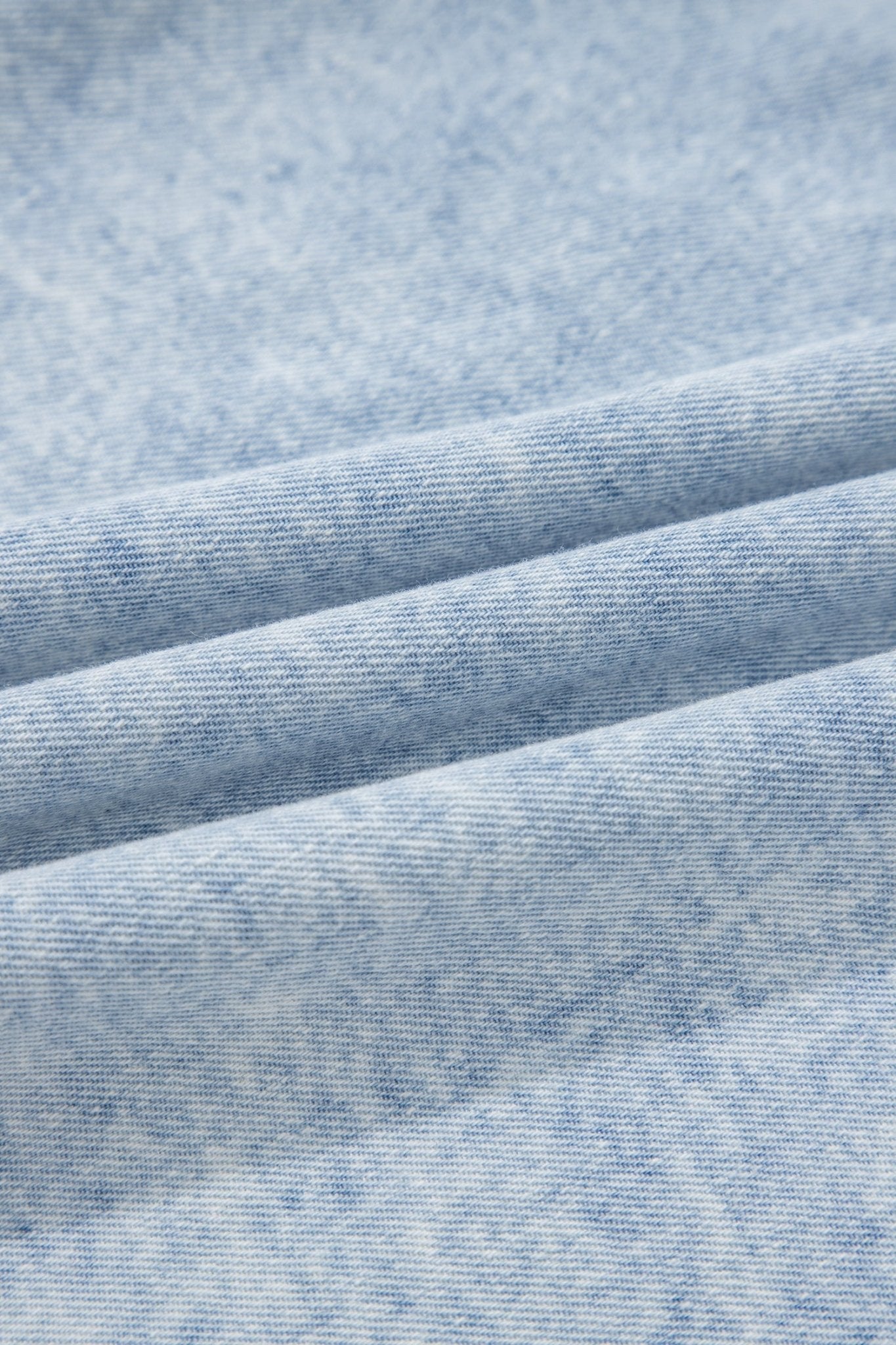Beau Blue Ruffle Pleated Detail Vintage Washed Denim Top - Loving It Shop
