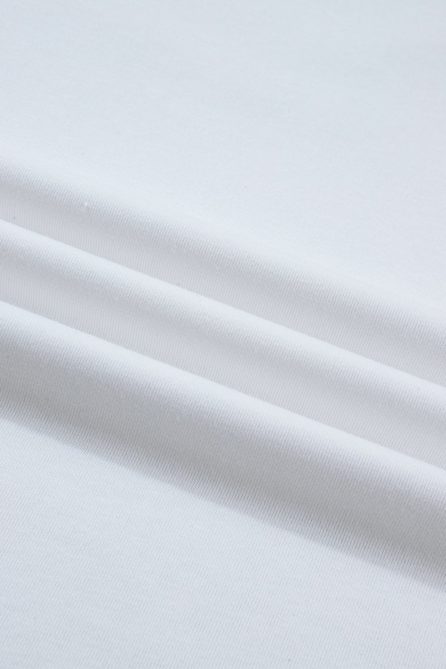 White Solid Color Dropped Shoulder Long Sleeve Top