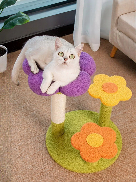 Flower Design Cat Tree with Scratching Post - Loving It Shop