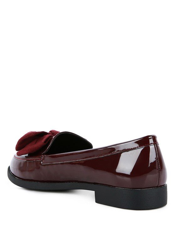 BOWBERRY BOW - TIE PATENT LOAFERS - Loving It Shop