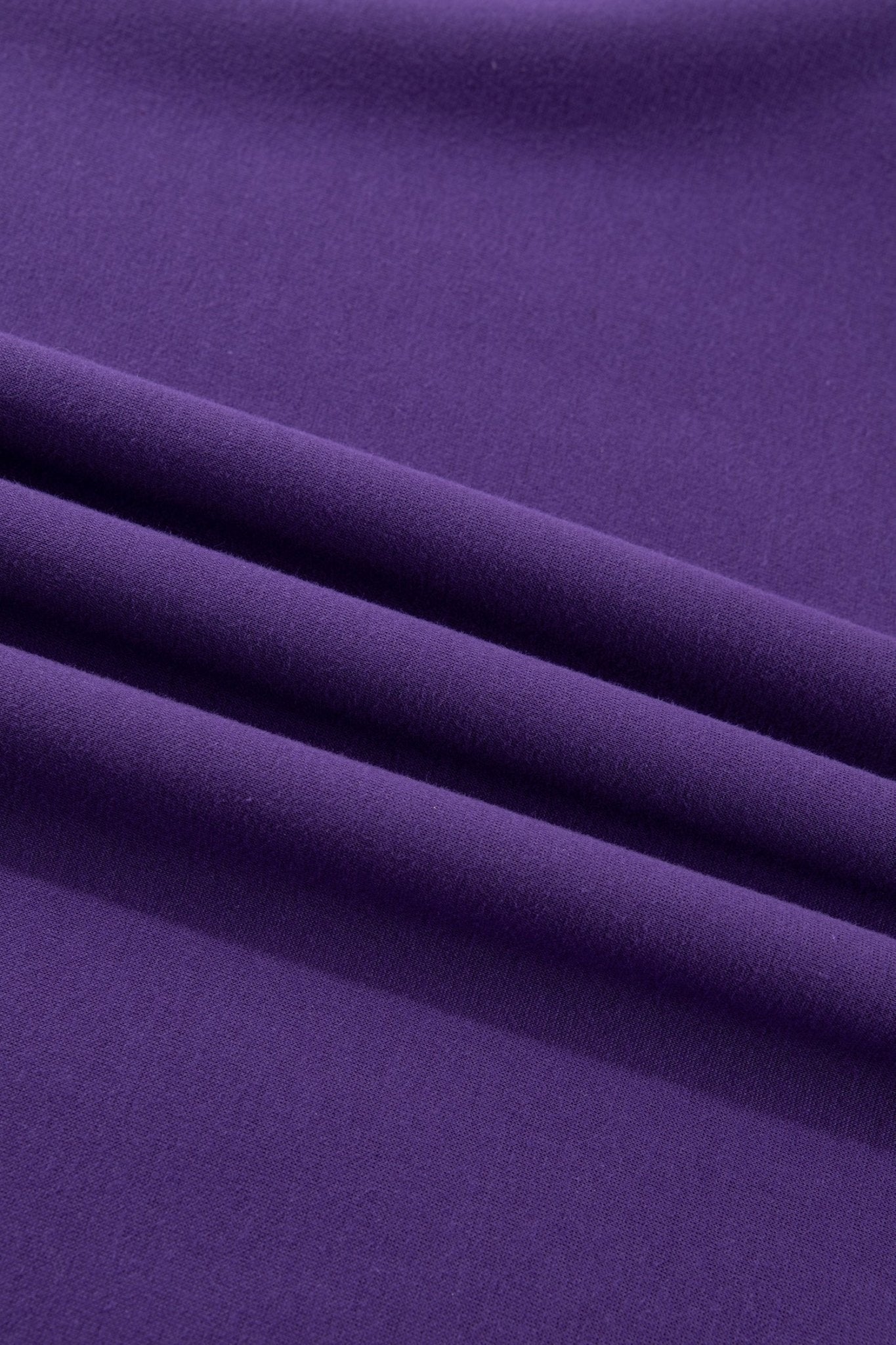 Tillandsia Purple Oversize Drop Shoulder Reversible Mock Neck Sweatshirt - Loving It Shop