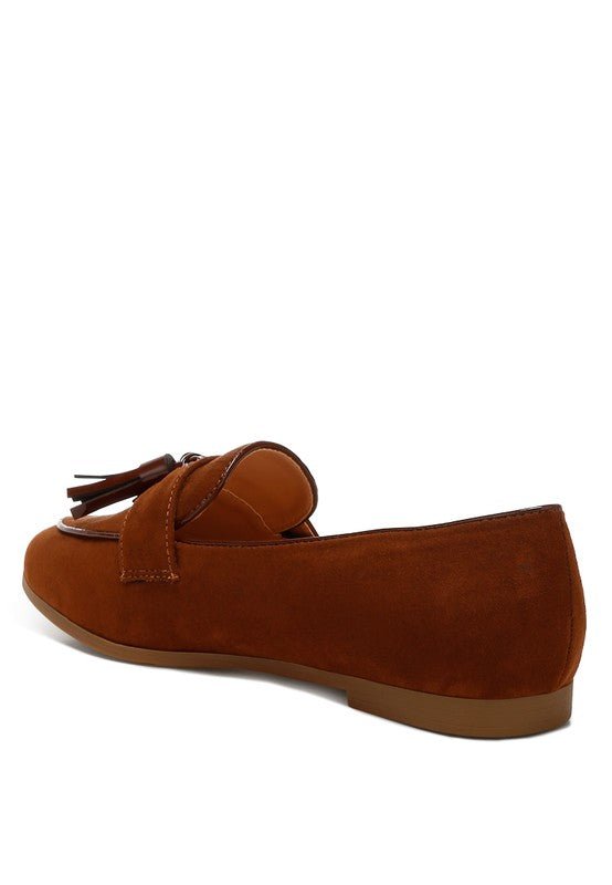 Folklore Micro Suede Tassel Loafers - Loving It Shop