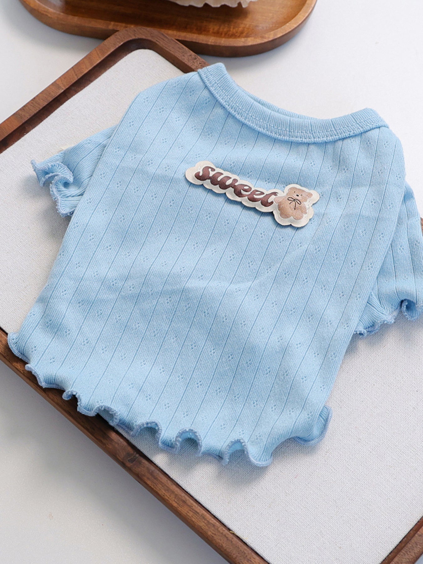 Sweet Bear Patch Ribbed Pet Top - Loving It Shop