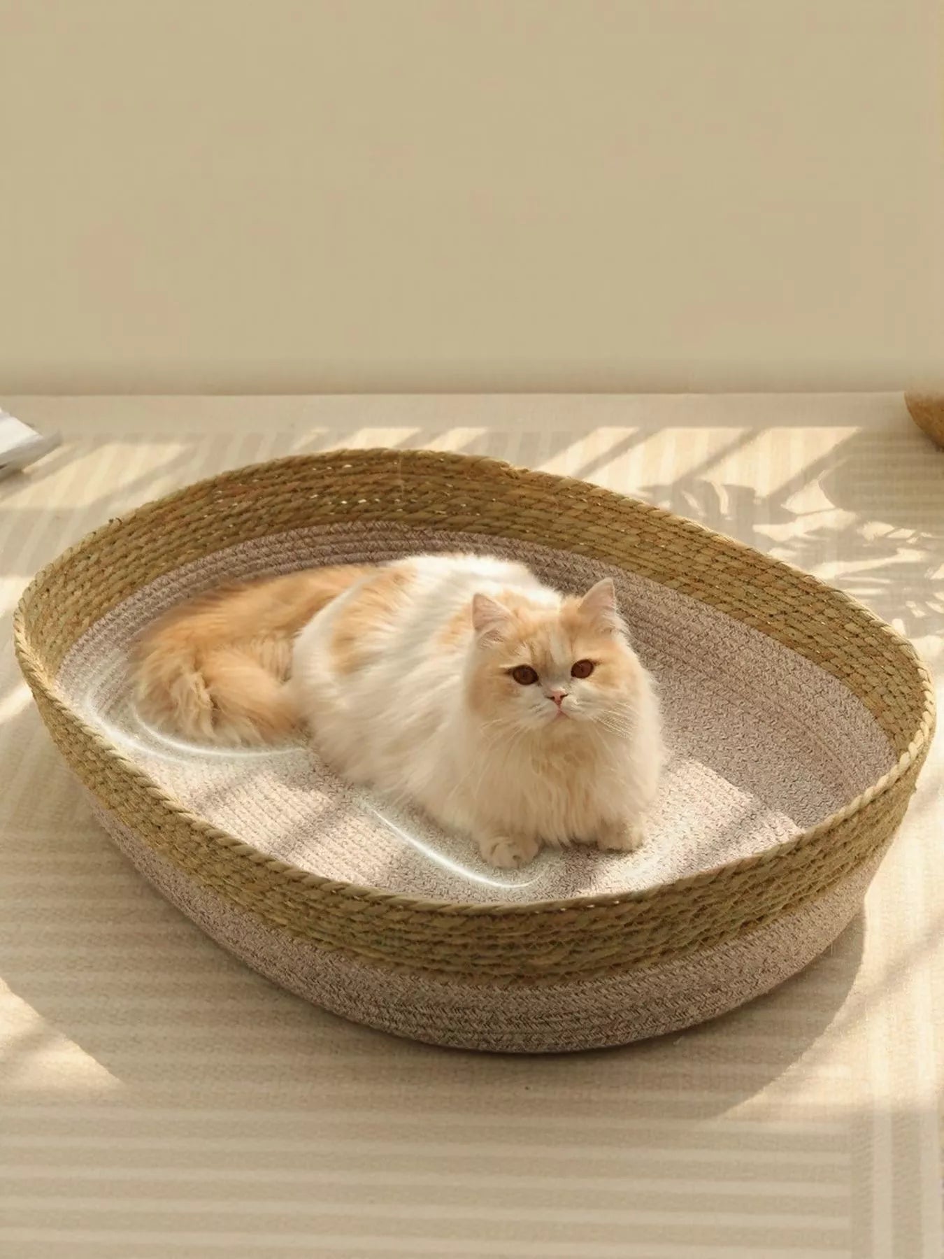 Woven Rattan Scratch - Resistant Cat Nest - Loving It Shop