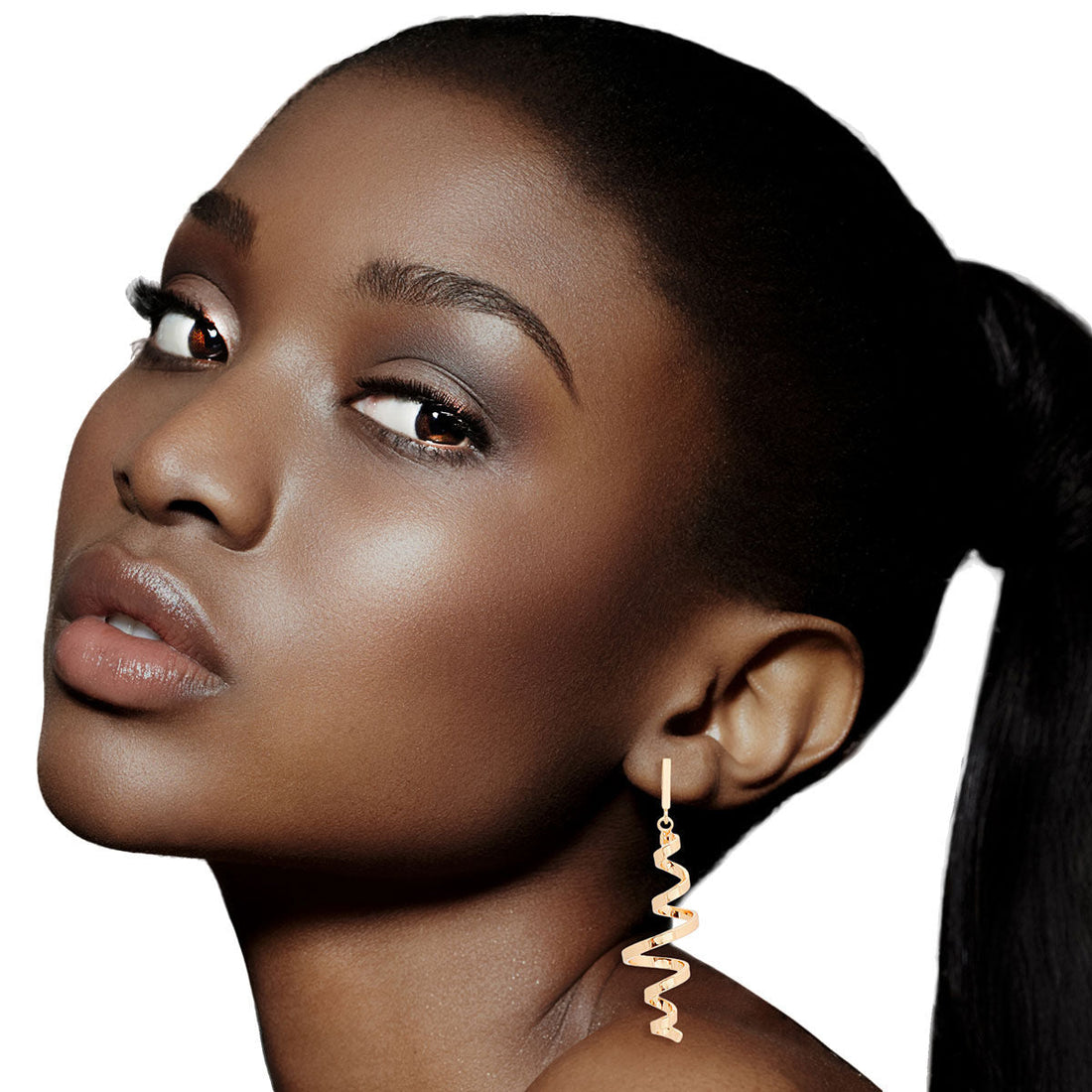Spiral Curl Gold Metal Earrings – Trendy Statement Jewelry