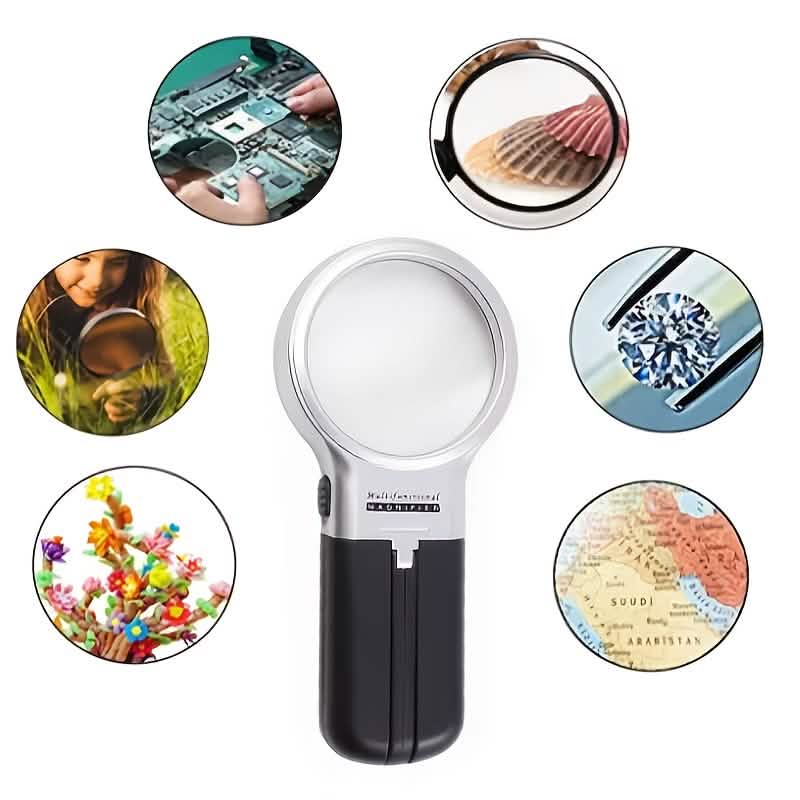 Foldable HD Multi-Power Magnifying Glass (Handheld &amp; Desktop)