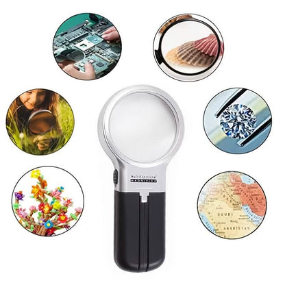 Foldable HD Multi-Power Magnifying Glass (Handheld &amp; Desktop)