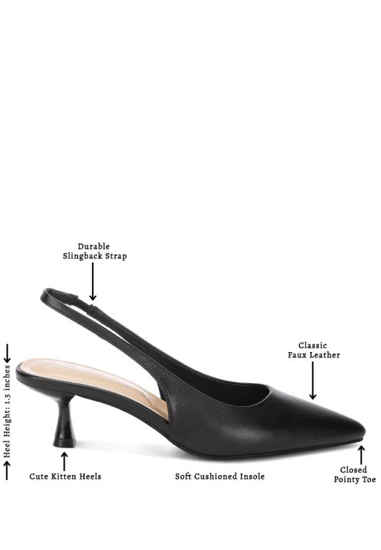 Shala Kitten Heel Slingbacks