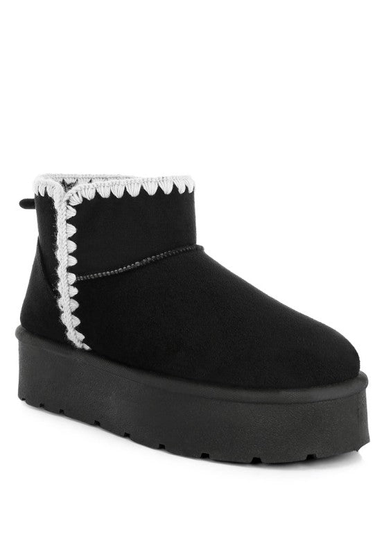 Rochas Scalloped Detail Snow Boots