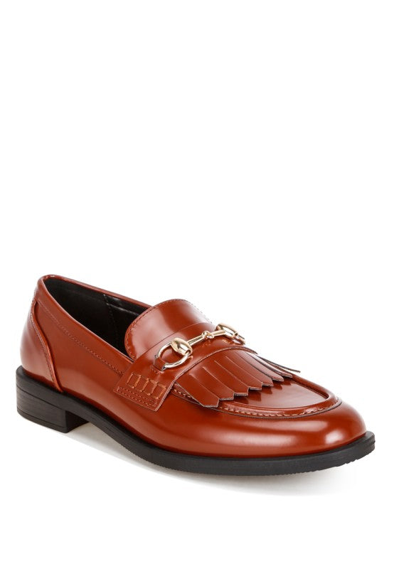 Marbin Fringed Penny Strap Loafers