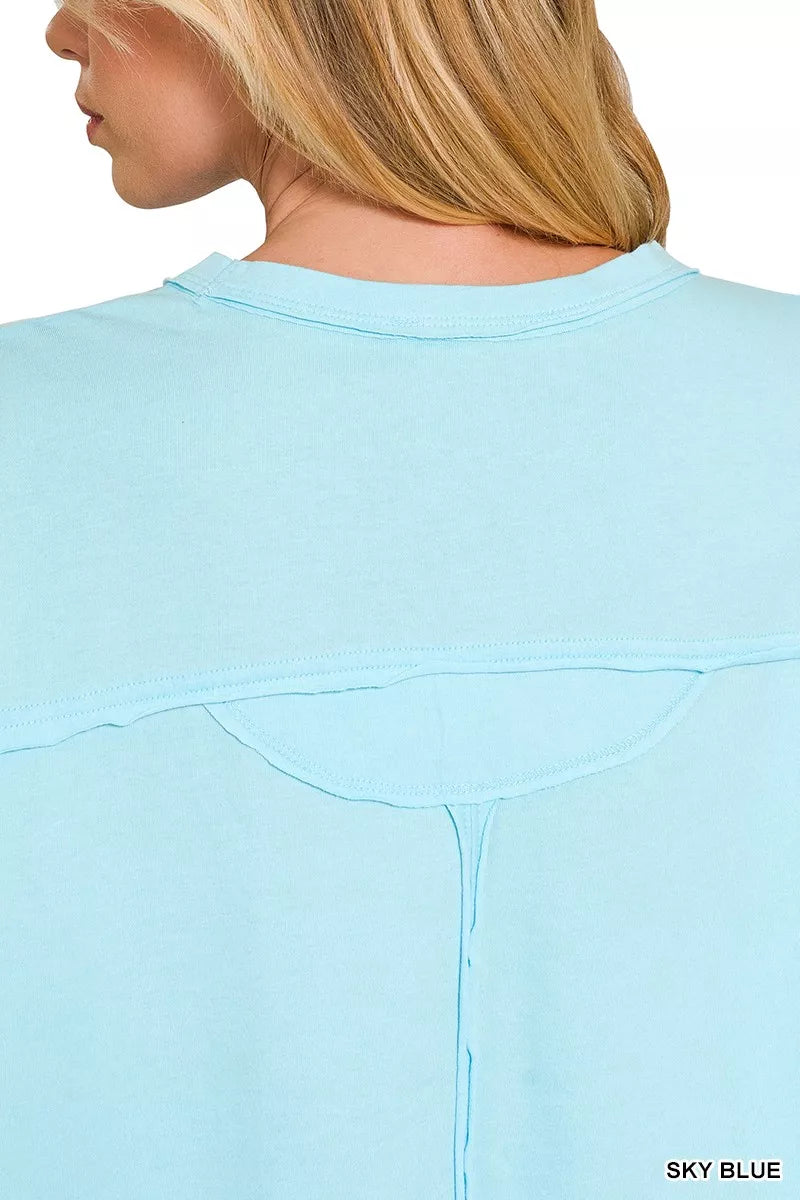 Exposed Seam Boxy Top