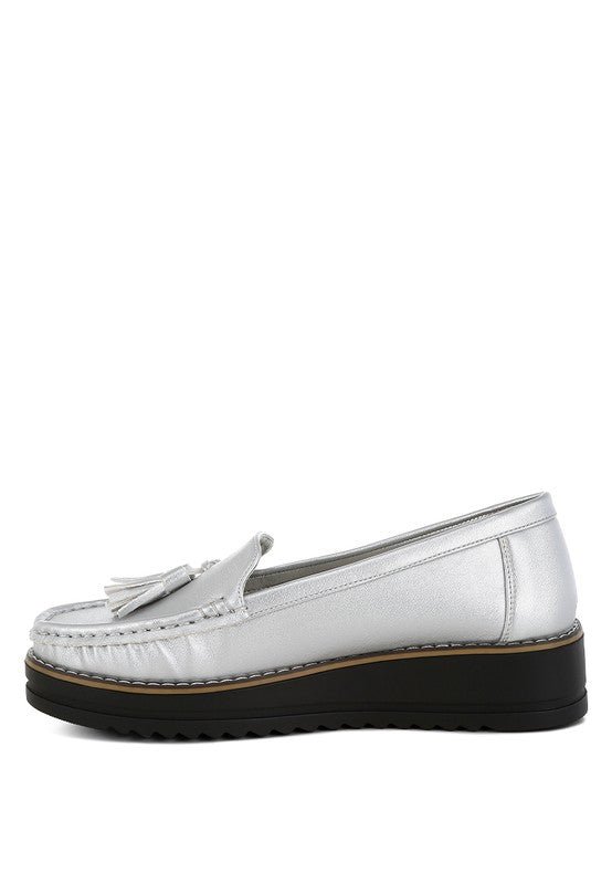 Larana Metallic Tassel Detail Loafers - Loving It Shop