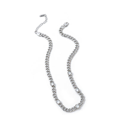 Electroplating Gold Hip-hop Titanium Steel Bracelet Necklace Color Protection